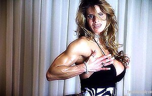 Bodybuilder Anna Cervantes Teases With Big-Tits, Clothed, Dress, Milf, Skirt